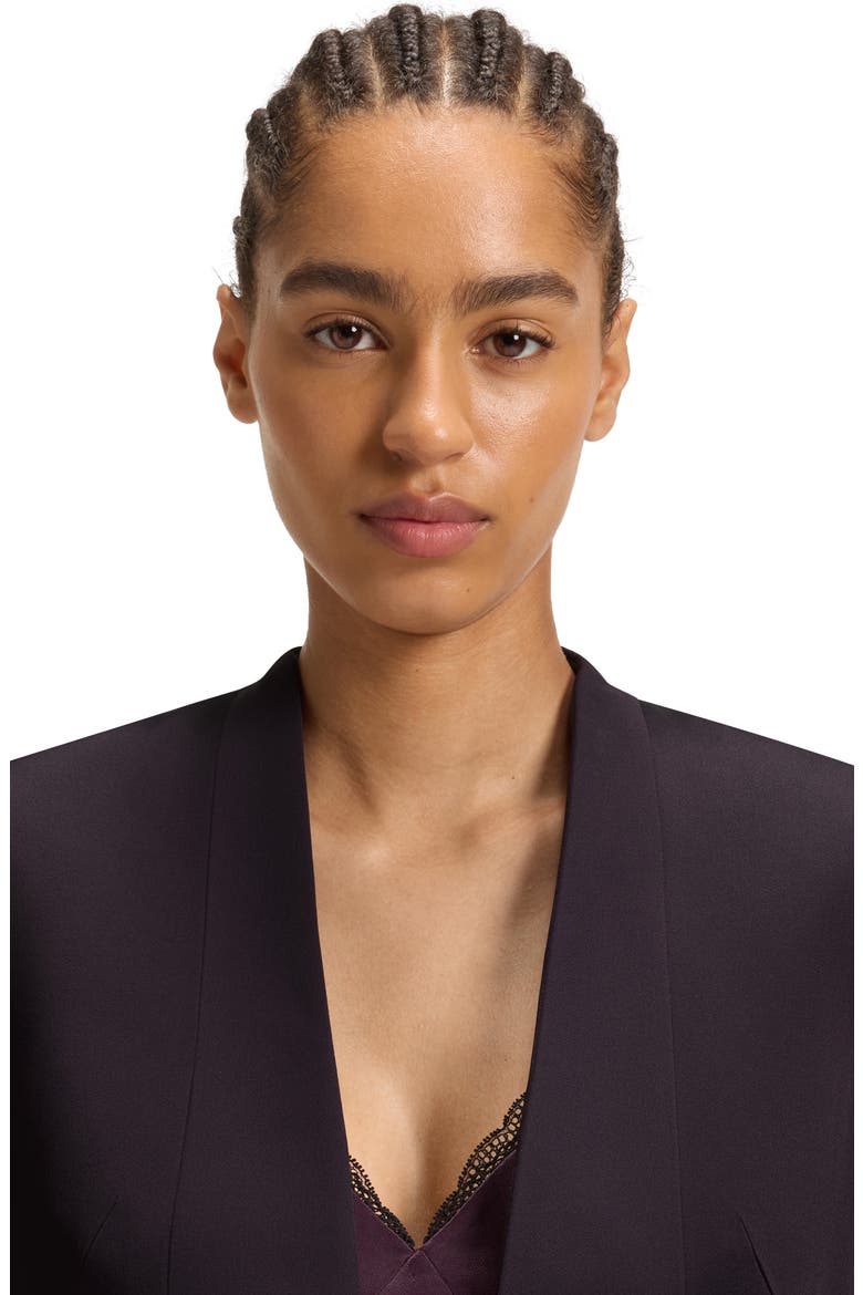 Jia One-Button Blazer, Alternate, color, DARK CARMINE