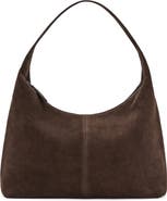 MANGO Stitched Suede Shoulder Bag