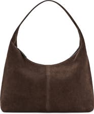 MANGO Stitched Suede Shoulder Bag