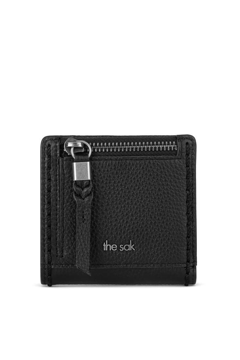 Mira Small Leather Wallet, Alternate, color, Black