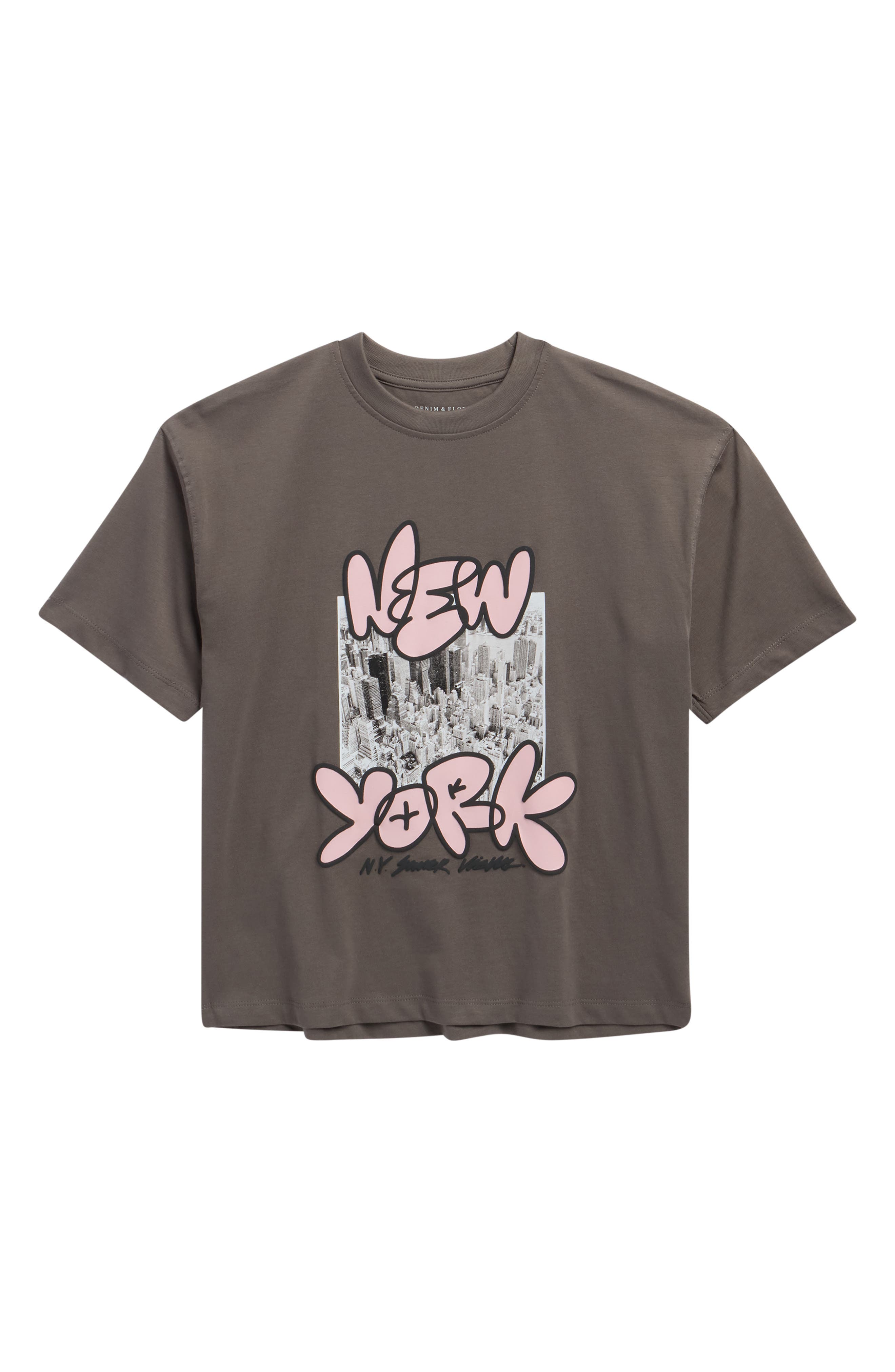 DENIM AND FLOWER Kids' New York Graphic T-Shirt