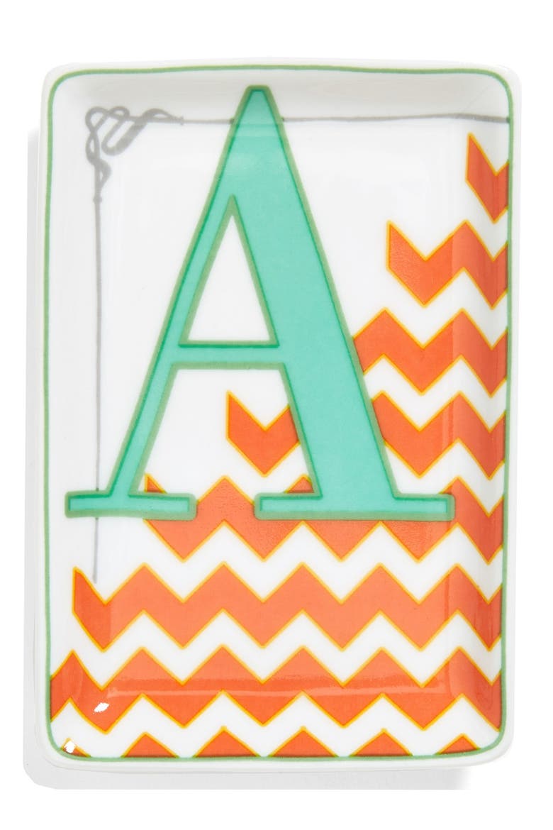 'Letterpress' Personalized Porcelain Tray, Main, color, A