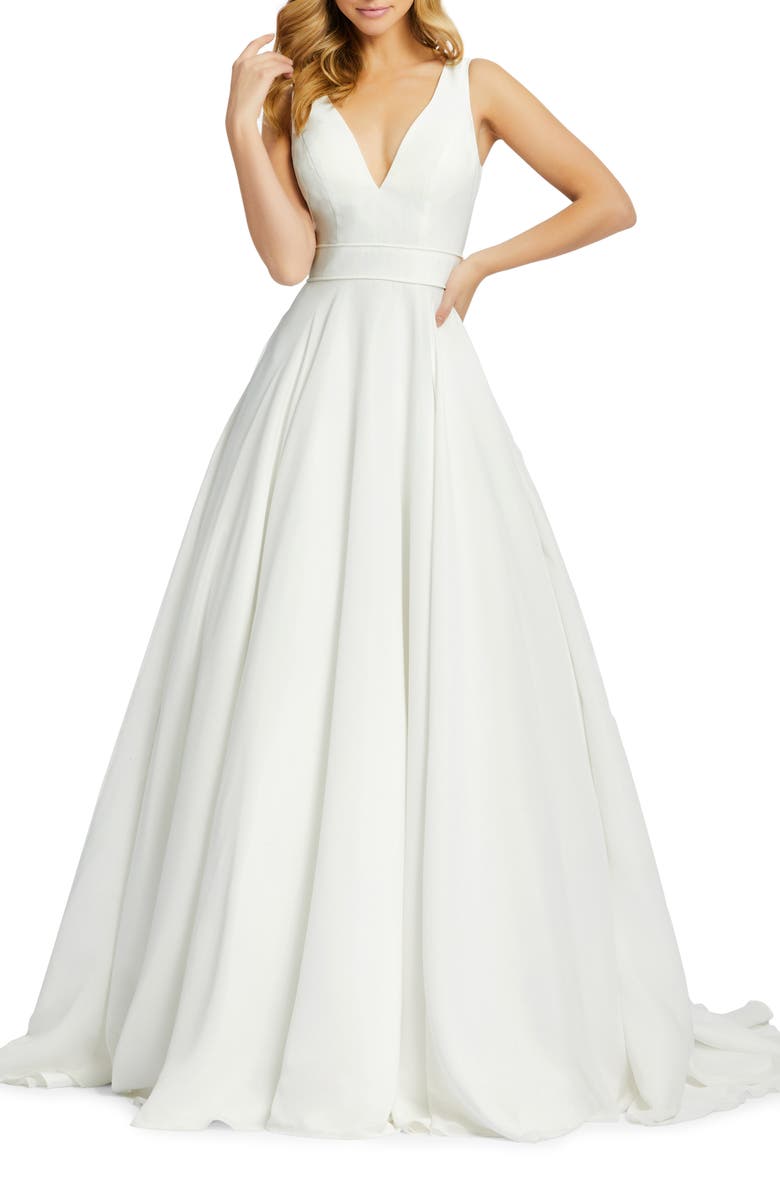 Ieena for Mac Duggal Chiffon Ballgown, Main, color, 