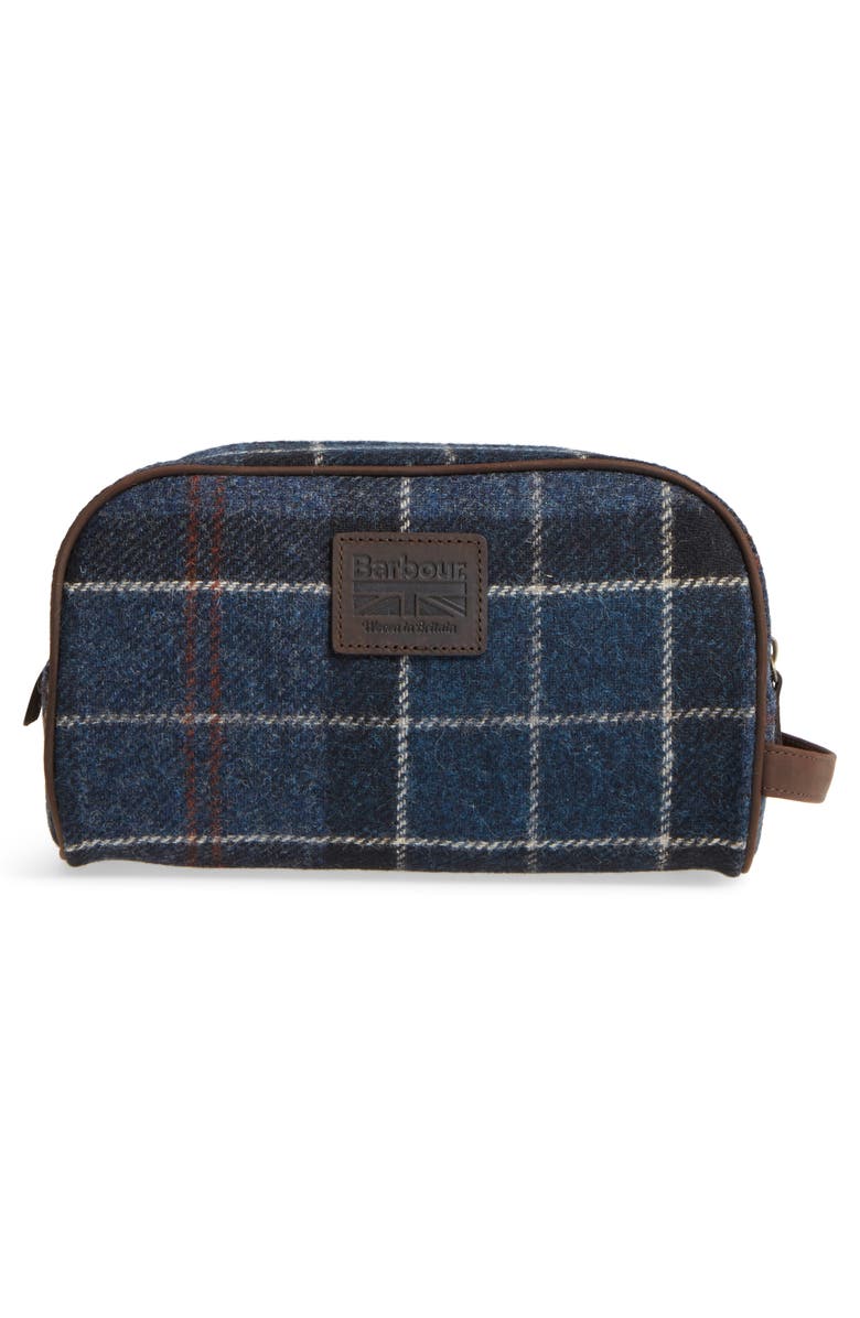 Barbour Tartan Dopp Kit, Alternate, color,