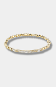 Stella & Dot Tribute Beaded Stretch Bracelet with Pave Bar