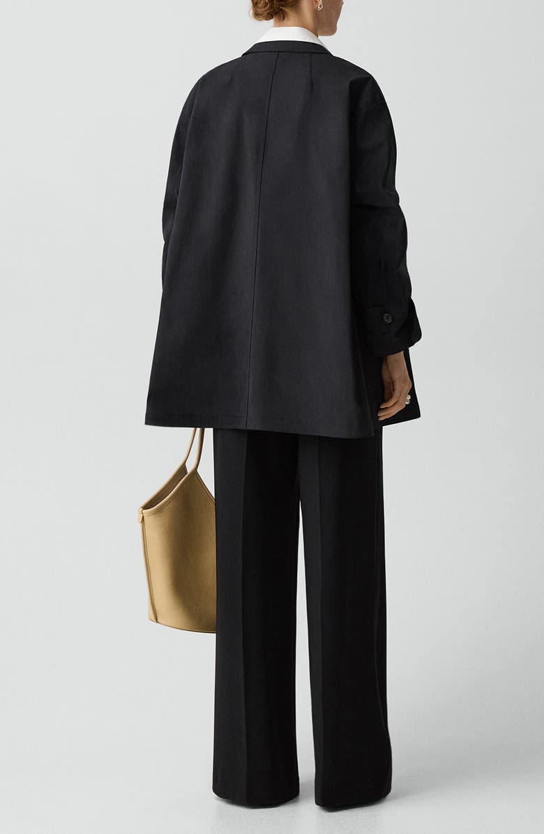 Theory Sleek A-Line Trench Jacket, Alternate, color, Black