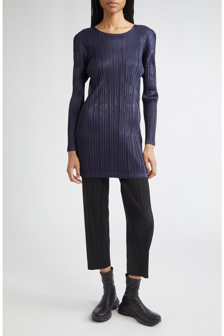 Pleated Ankle Pants, Alternate, color, BLACK