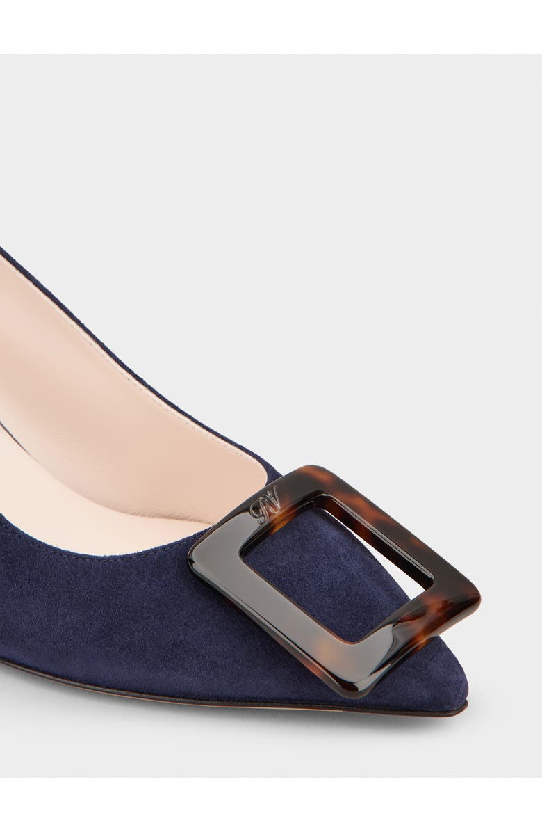 Roger Vivier Viv' in the City Tortoise Buckle Slingback Pump, Alternate, color, Galassia Scuro