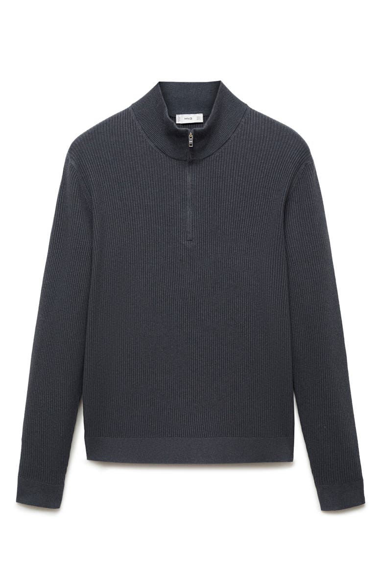 MANGO Perkins Half Zip Sweater, Alternate, color, 
