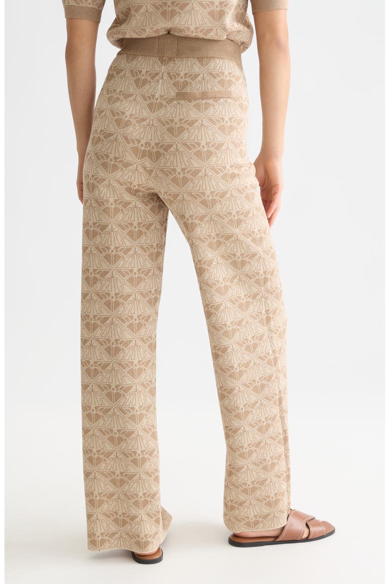 Logo Jacquard Knit Pants, Alternate, color, TRAVERTINE
