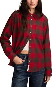 Lucky Brand Clyde Plaid Coton Flannel Button-Up Shirt