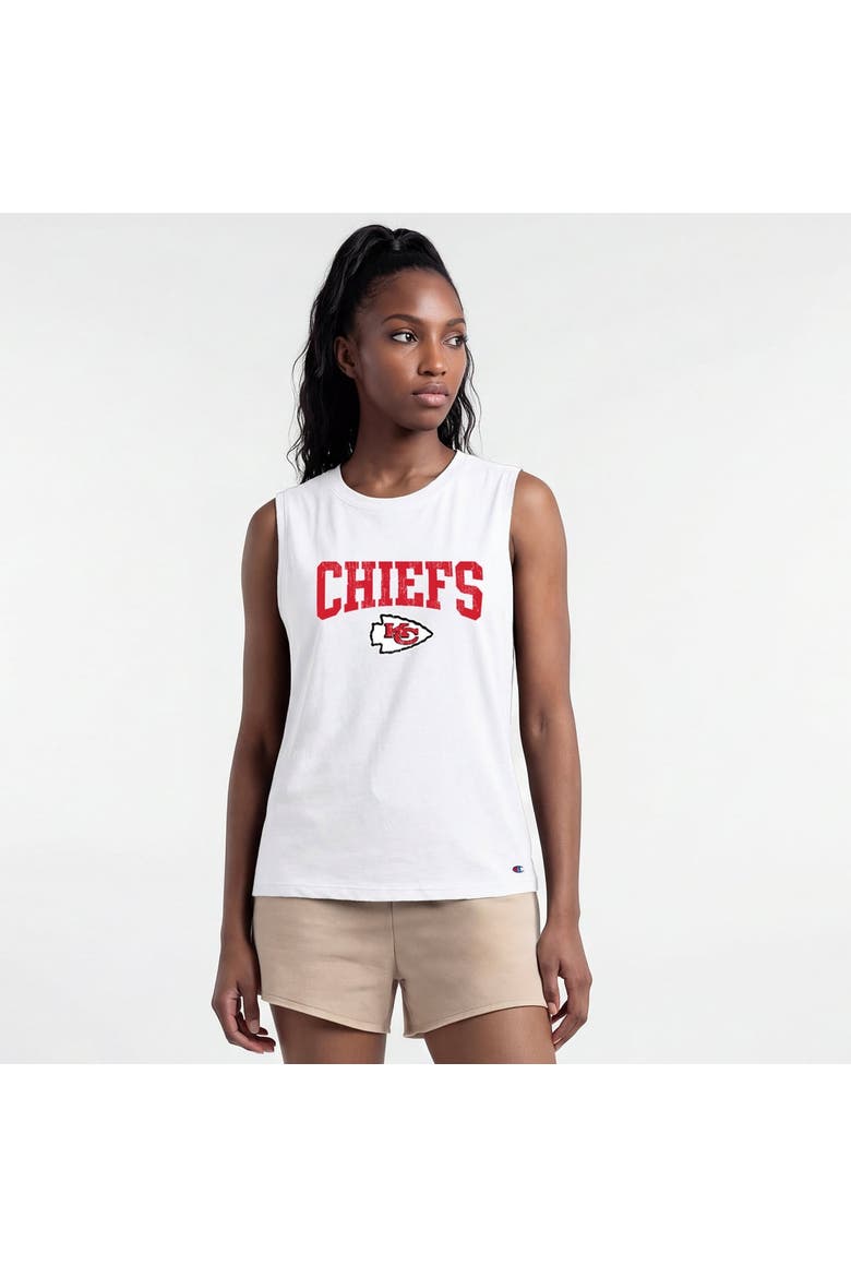 Women's Champion  White Kansas City Chiefs Muscle Tank Top, Main, color, White