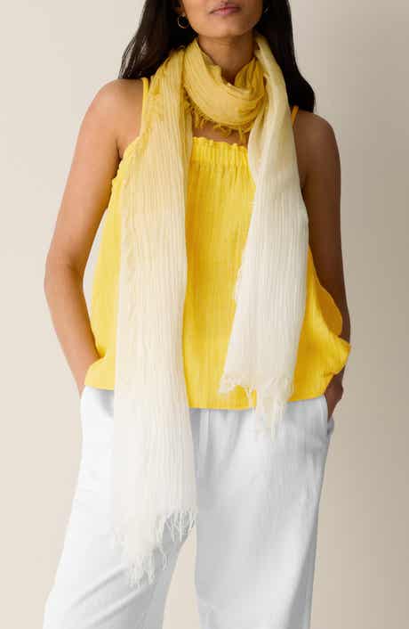 Watercolor Organic Cotton Blend Gauze Scarf