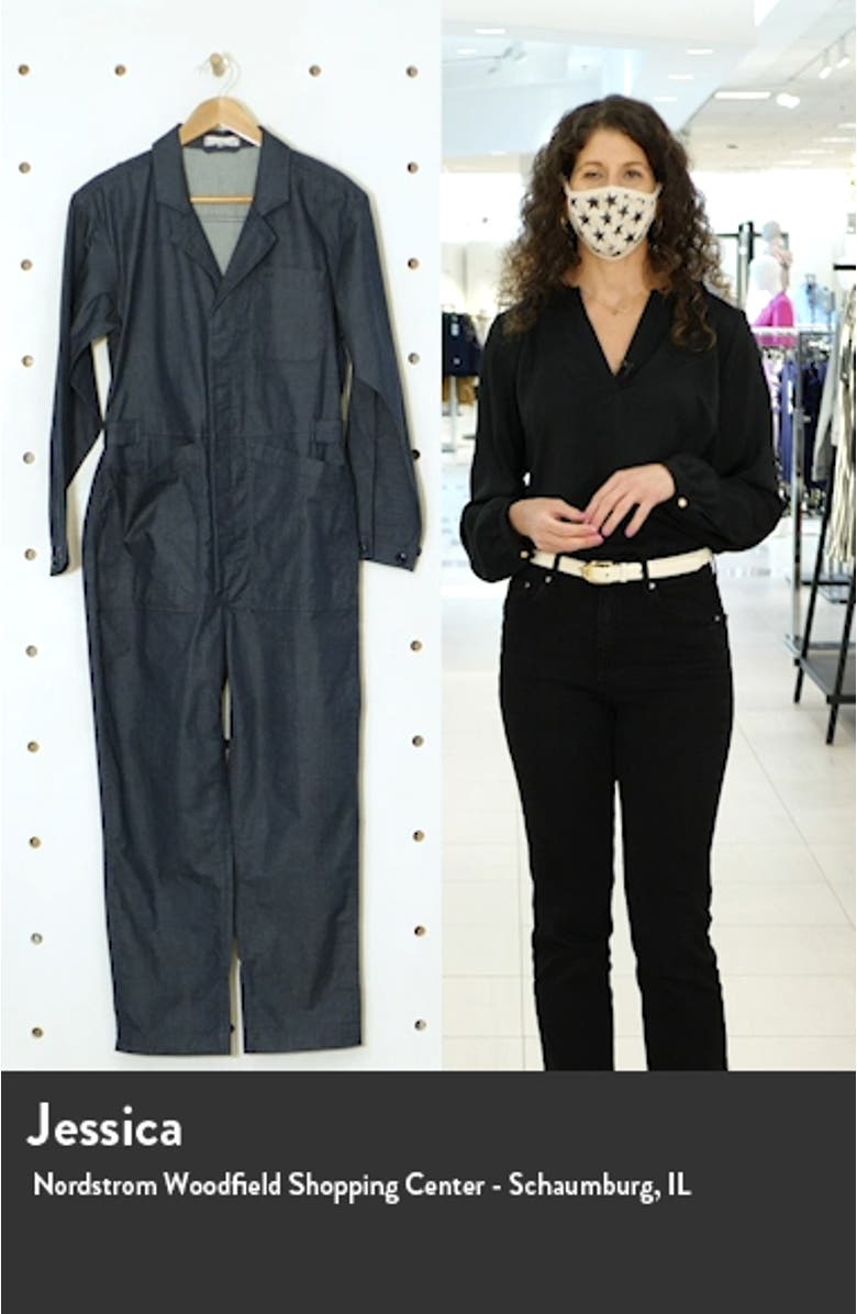 Long Sleeve Chambray Jumpsuit, sales video thumbnail