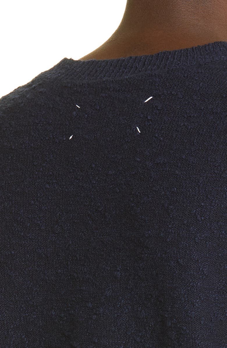 Maison Margiela Crewneck Cotton Blend Bouclé Sweater, Alternate, color,