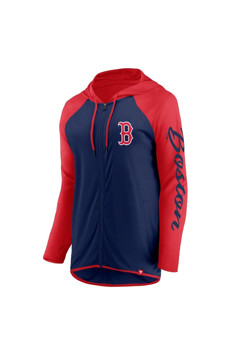 FANATICS Women's Fanatics Navy/Red Boston Red Sox Script Sleeve Full-Zip Hoodie, Alternate, color, Navy