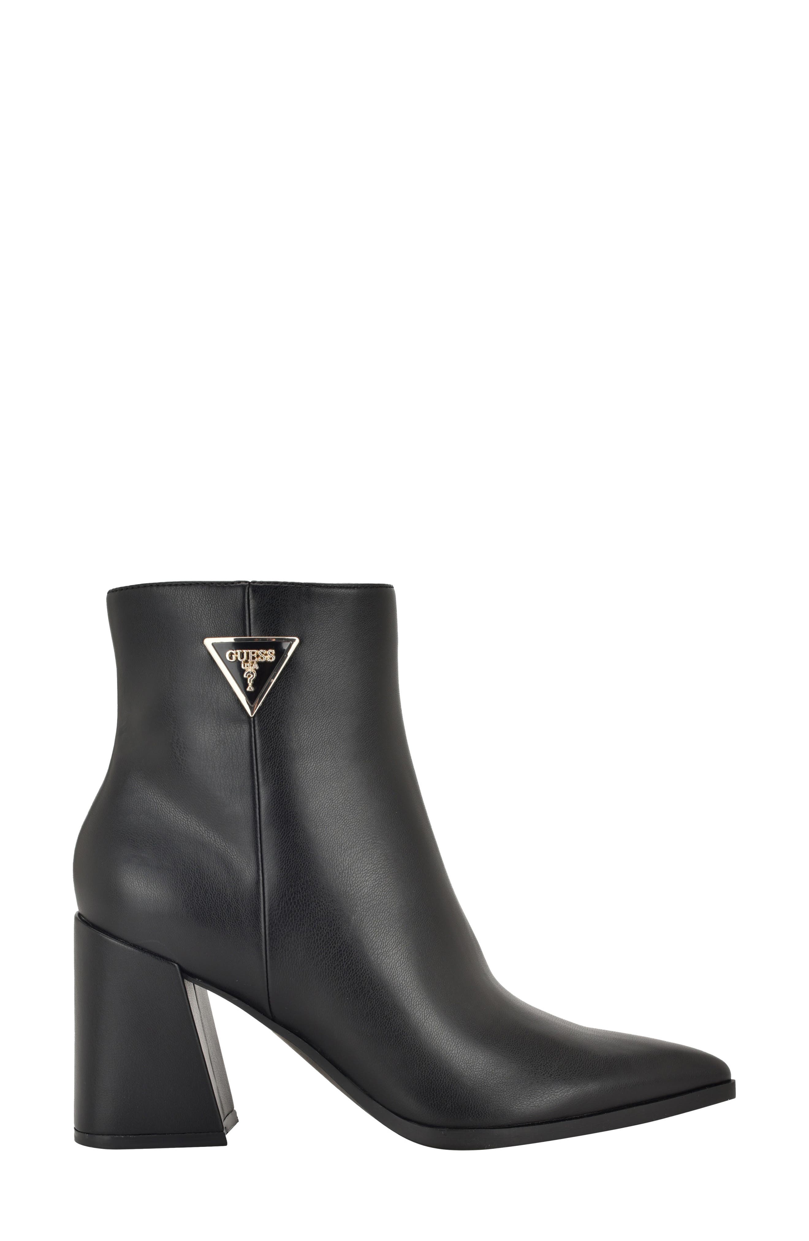 GUESS Lusera Pointed Toe Bootie, Alternate, color, Black