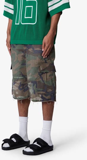 Baggy Distressed Cargo Shorts