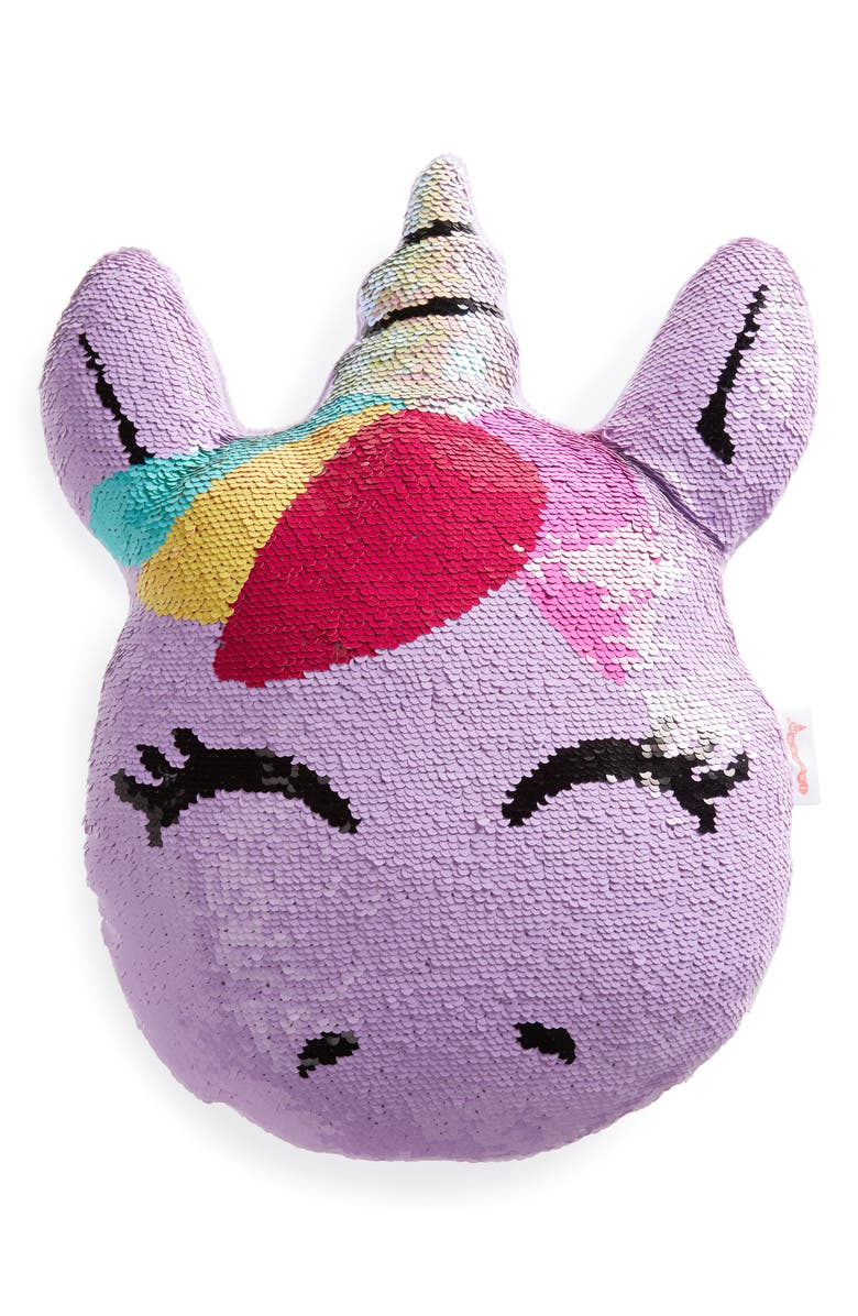 Iscream Unicorn Reversible Sequin Pillow, Alternate, color,