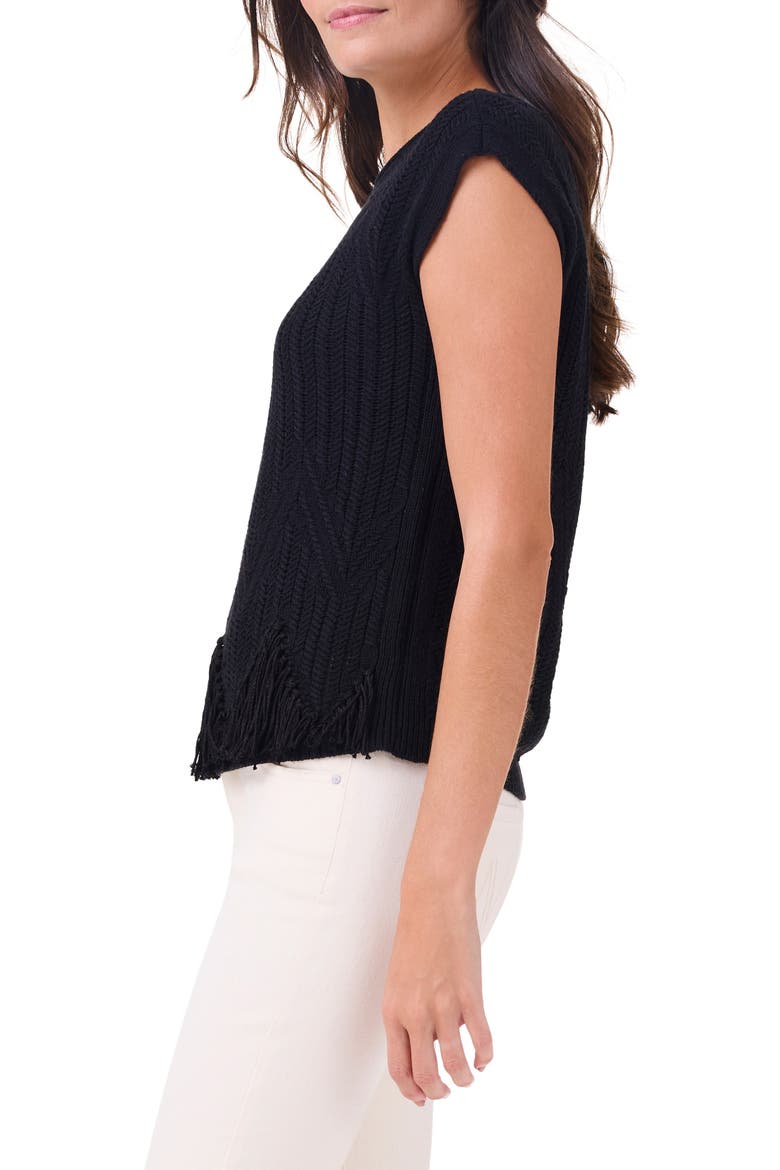 Openwork Sweater Top, Alternate, color, BLACK ONYX
