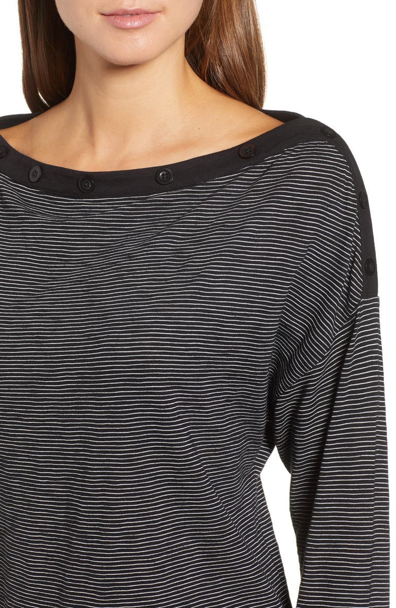Caslon<sup>®</sup> Button Neck Tee, Alternate, color, 