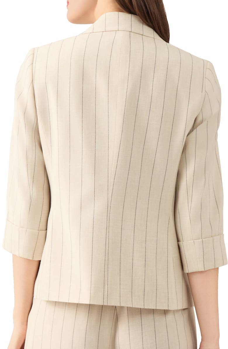 KASPER One-Button Jacket, Alternate, color, Parchment/ Black