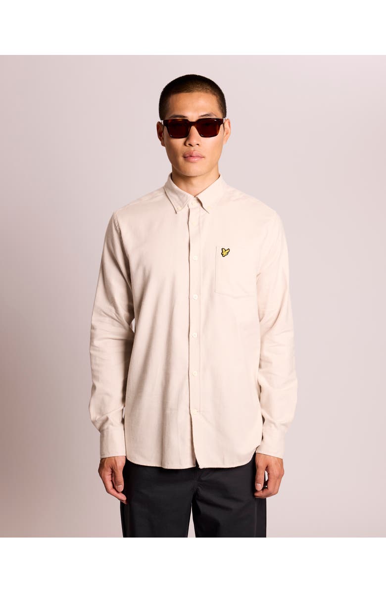 Lyle & Scott Long Sleeve Flannel Shirt, Main, color, Putty