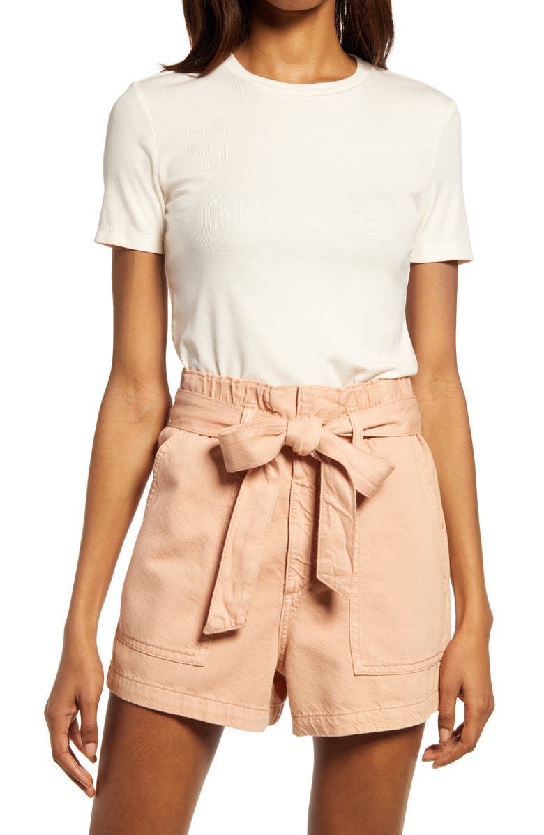 AG Women's Gray Boy Ribbed T-Shirt, Main, color, 