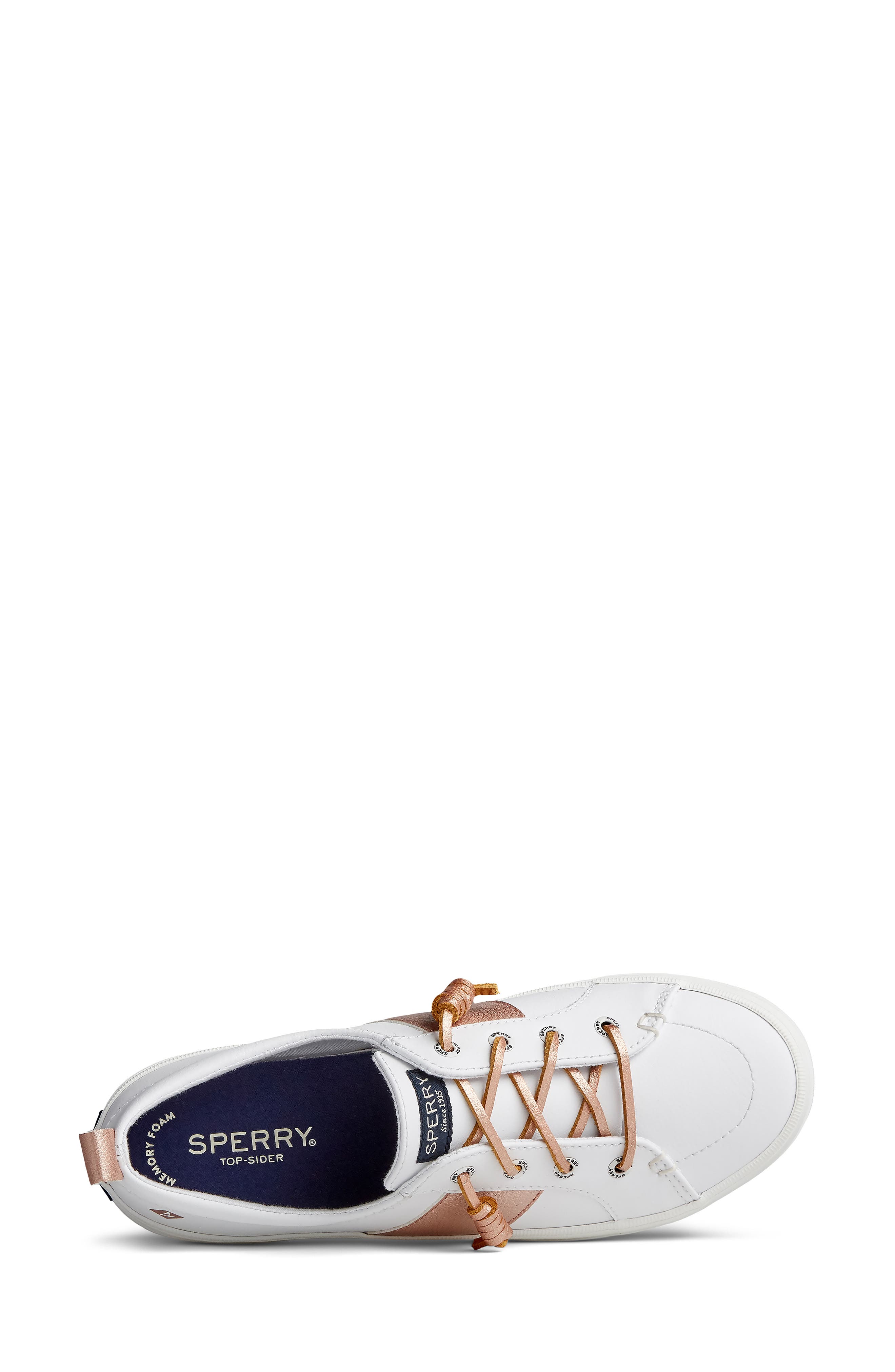 Crest Vibe Slip-On Sneaker, Alternate, color, WHITE/ BLUSH FAUX LEATHER
