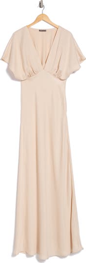 Paige Dolman Sleeve Satin Dress