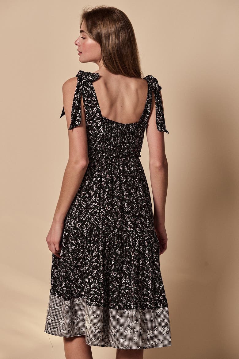 The Sylvanna Dress, Alternate, color, Black Floral