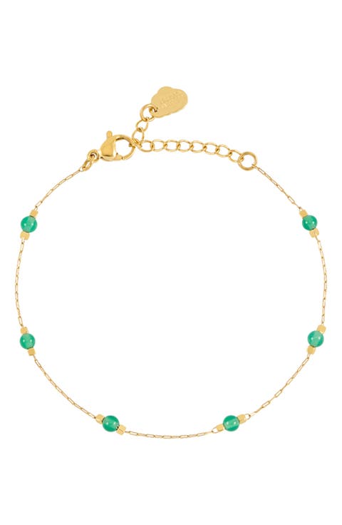 Wellness Blue Lace Agate Paperlink Chain Bracelet