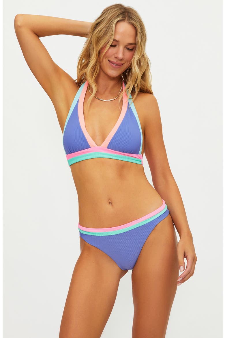 Saffron Rib Colorblock Bikini Bottoms, Alternate, color, SHERBERT SHORES COLORBLOCK