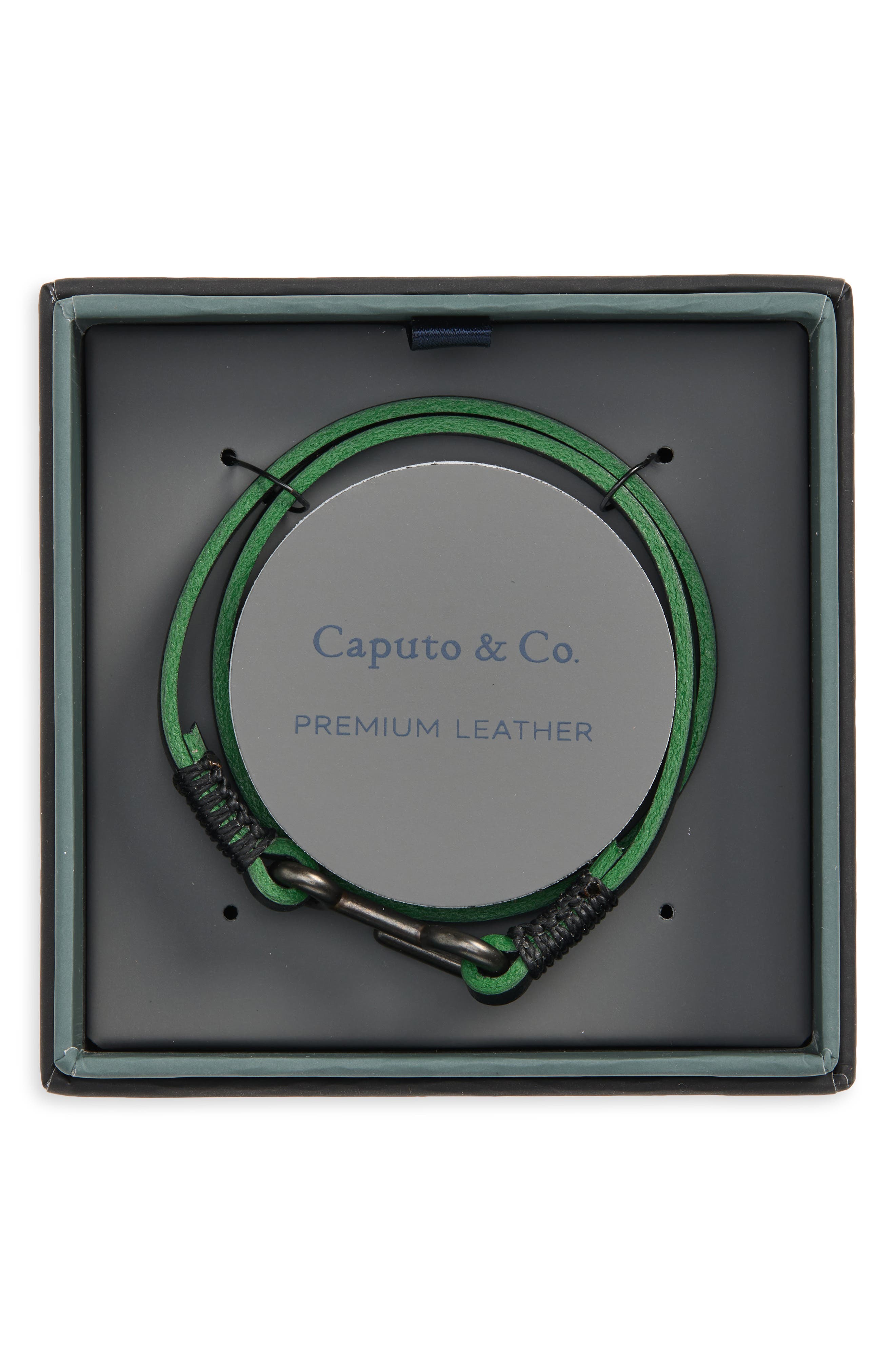 Men's Utility Hook Leather Bracelet