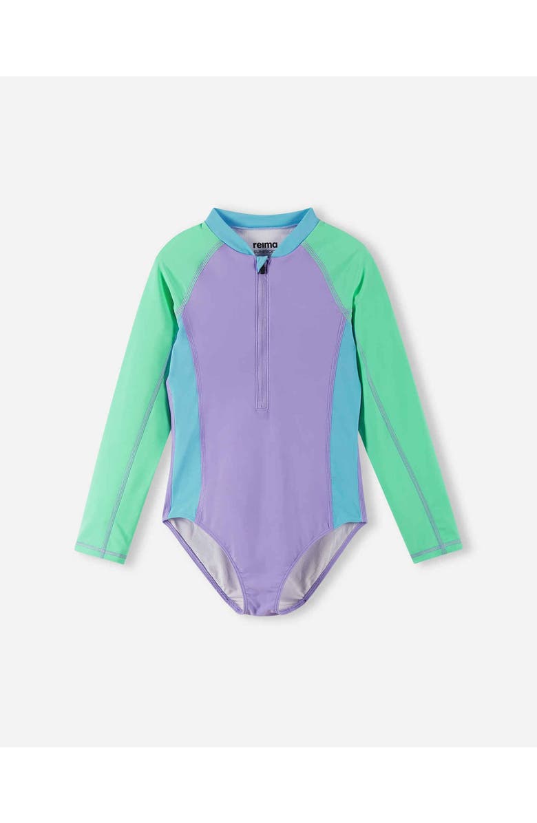 Reima Aallot Solid SunProof swimsuit, Main, color, Blooming Lilac