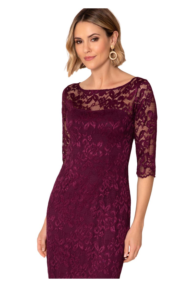 Lila Lace Dress, Alternate, color, Claret
