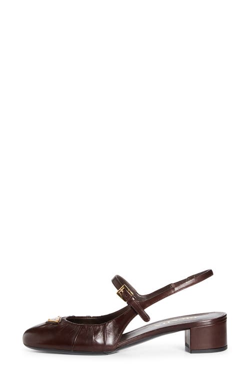 Prada Ruched Mary Jane Slingback Pump