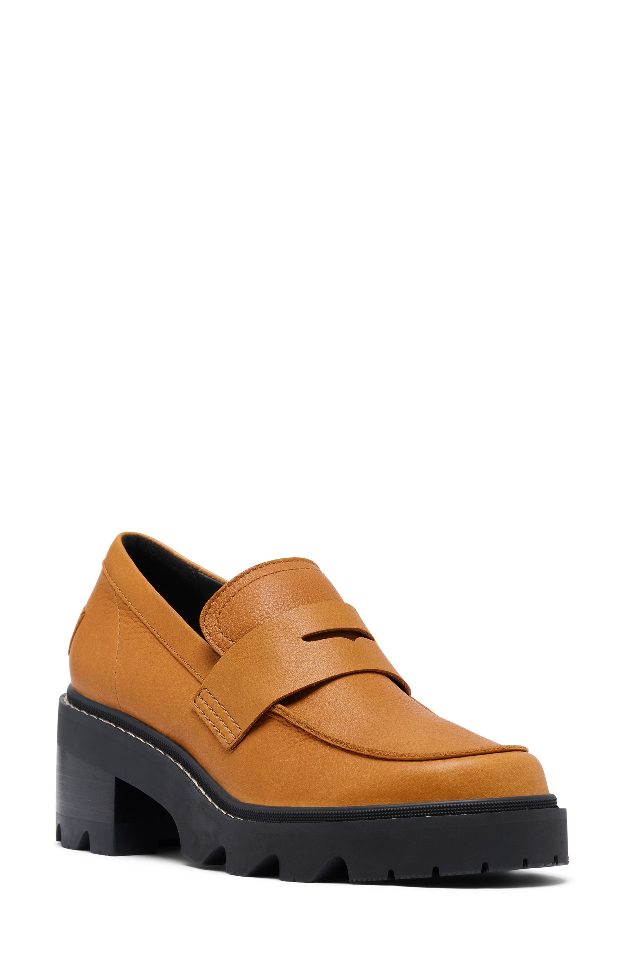Joan Now City Penny Loafer, Main, color, CANYON GOLD/ BLACK