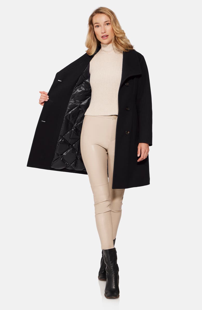 Norwegian Wool Waterproof Wool Blend Coat with 750 Fill Power Quilted Down Lining, Alternate, color, 