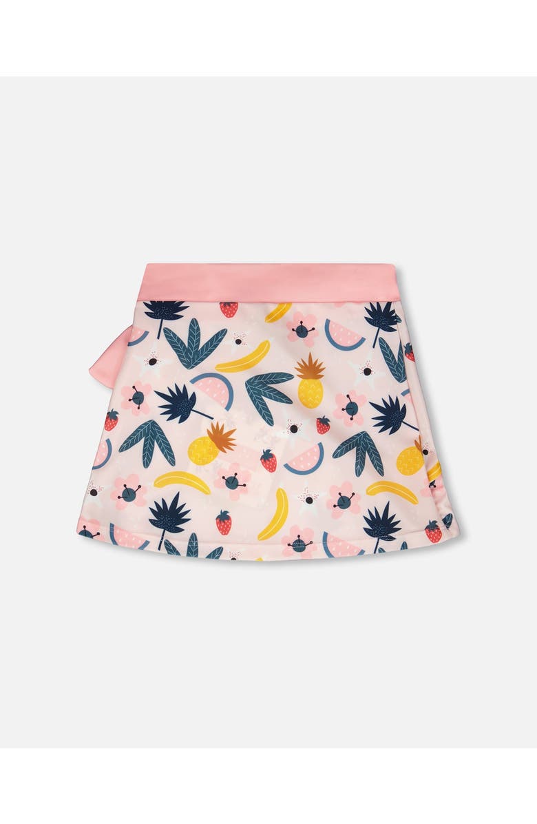 Deux par Deux Fruits Beach Skirt Cover-Up, Alternate, color, Pink Printed Fruits