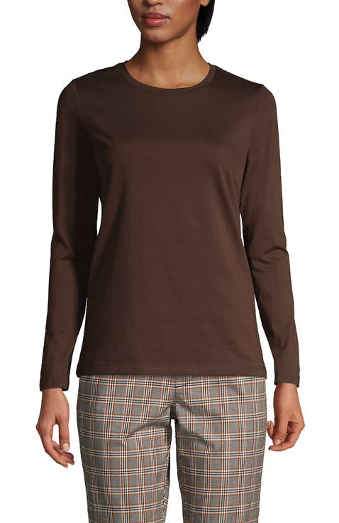Relaxed Supima Cotton Long Sleeve Crew Neck T-Shirt