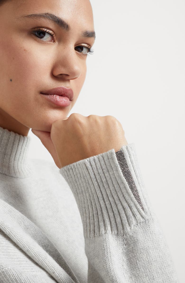 Brunello Cucinelli Funnel neck sweater, Alternate, color, 