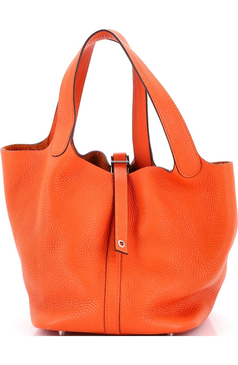 Pre-Owned Hermes Picotin Lock Bag Clemence MM, Main, color, Feu