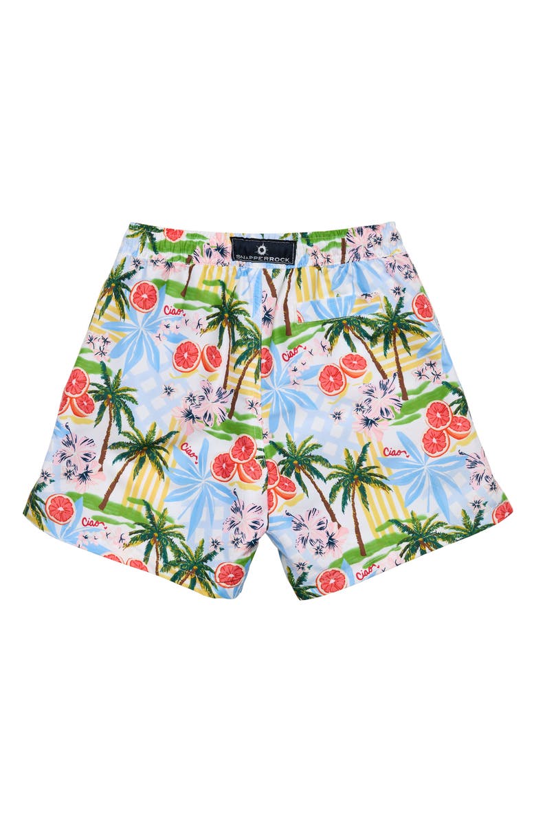 Snapper Rock Kids' Ciao Paradiso UPF 50+ Swim Trunks, Alternate, color, Blue