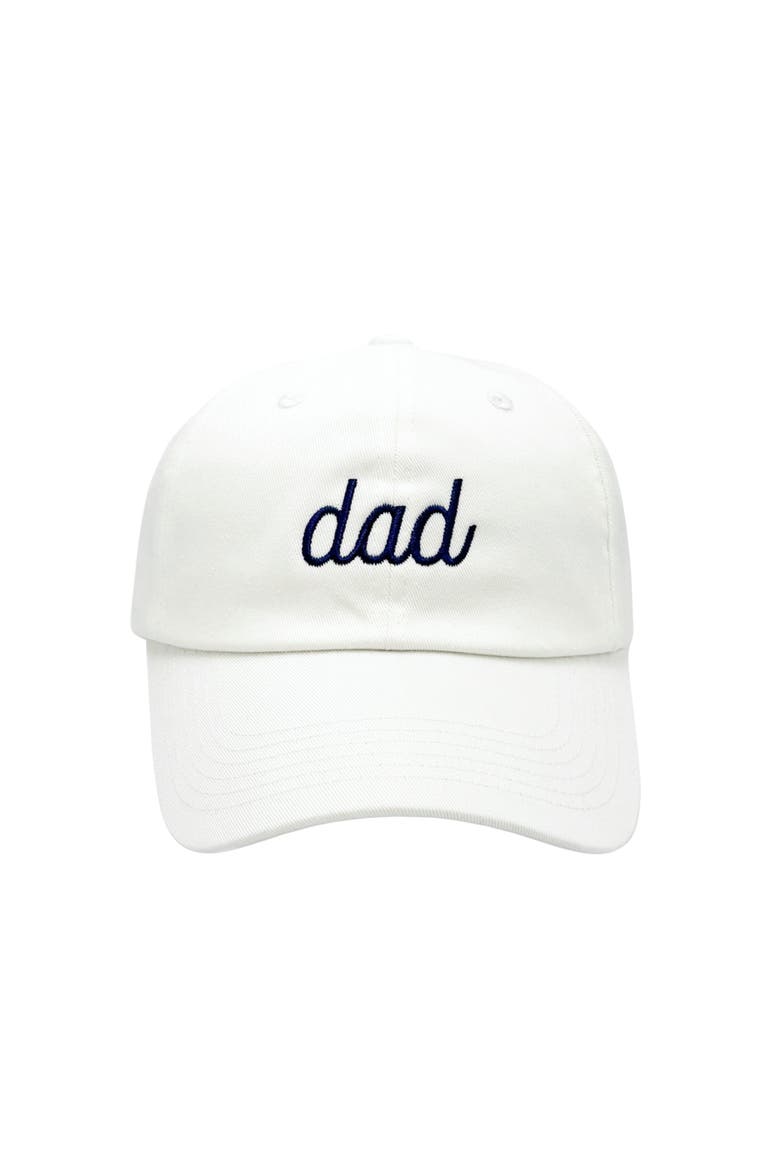 Dad Adult Baseball Hat, Main, color, White