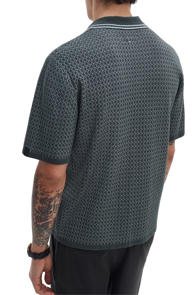 Harvey Cross Stitch Camp Shirt, Alternate, color, CHARCOAL GREY