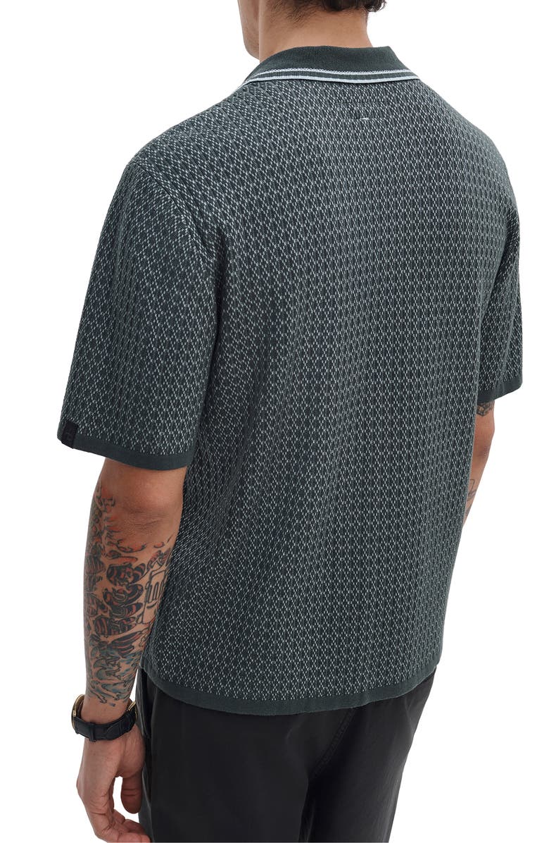 rag & bone Harvey Cross Stitch Camp Shirt, Alternate, color, Charcoal Grey