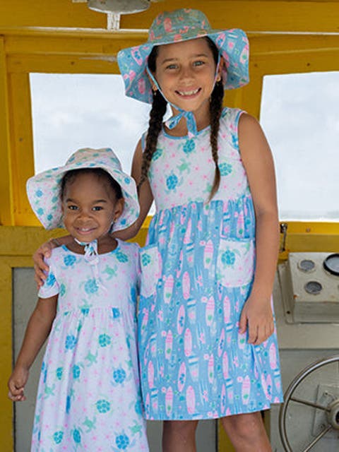 Girl's Playtime UPF 50+ Dahlia Sleeveless Dress with Pockets