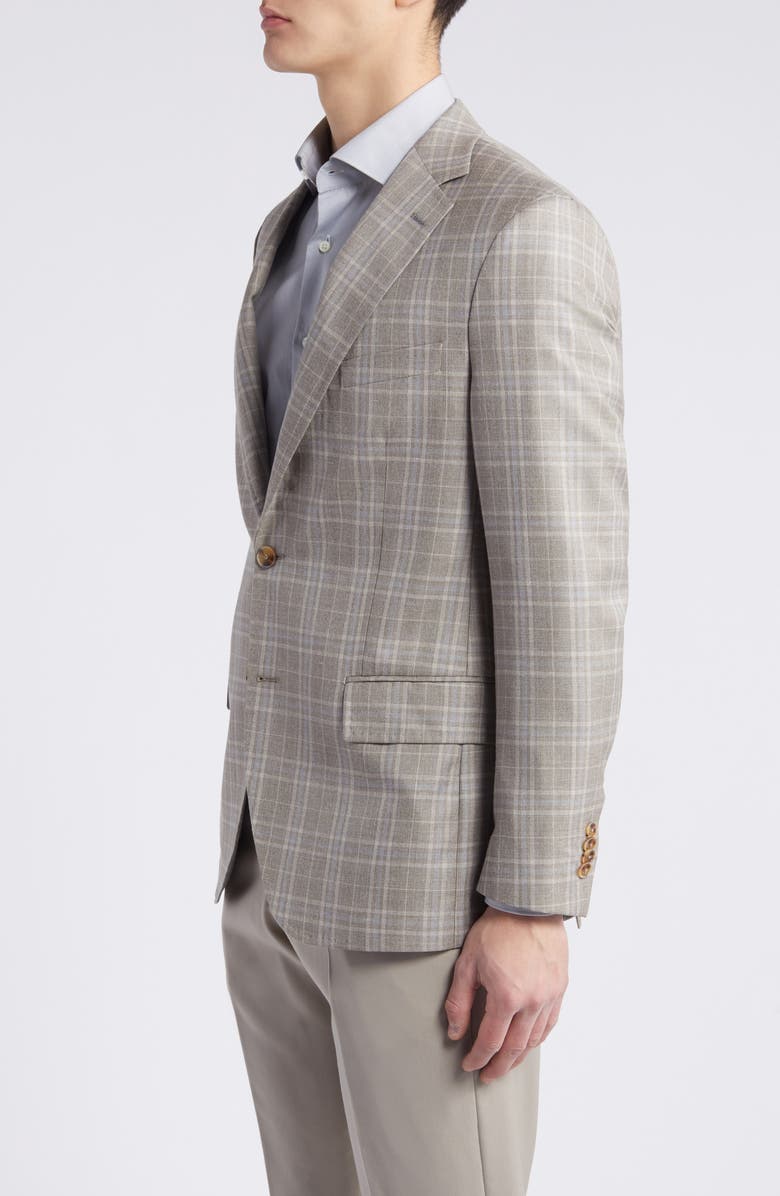 Peter Millar Plaid Wool, Silk & Linen Sport Coat, Alternate, color, 