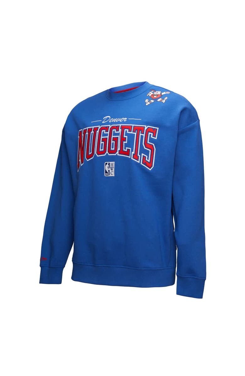 Mitchell & Ness Men's Mitchell & Ness Royal Denver Nuggets Hardwood Classics There & Back 2.0 Vintage Pullover Sweatshirt, Alternate, color, Royal